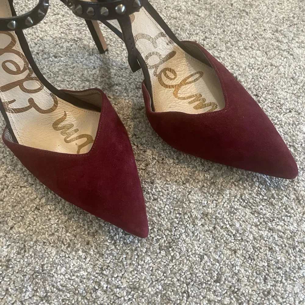 Sam Edelman Two Tone Studded High Heels - Picture 3 of 5